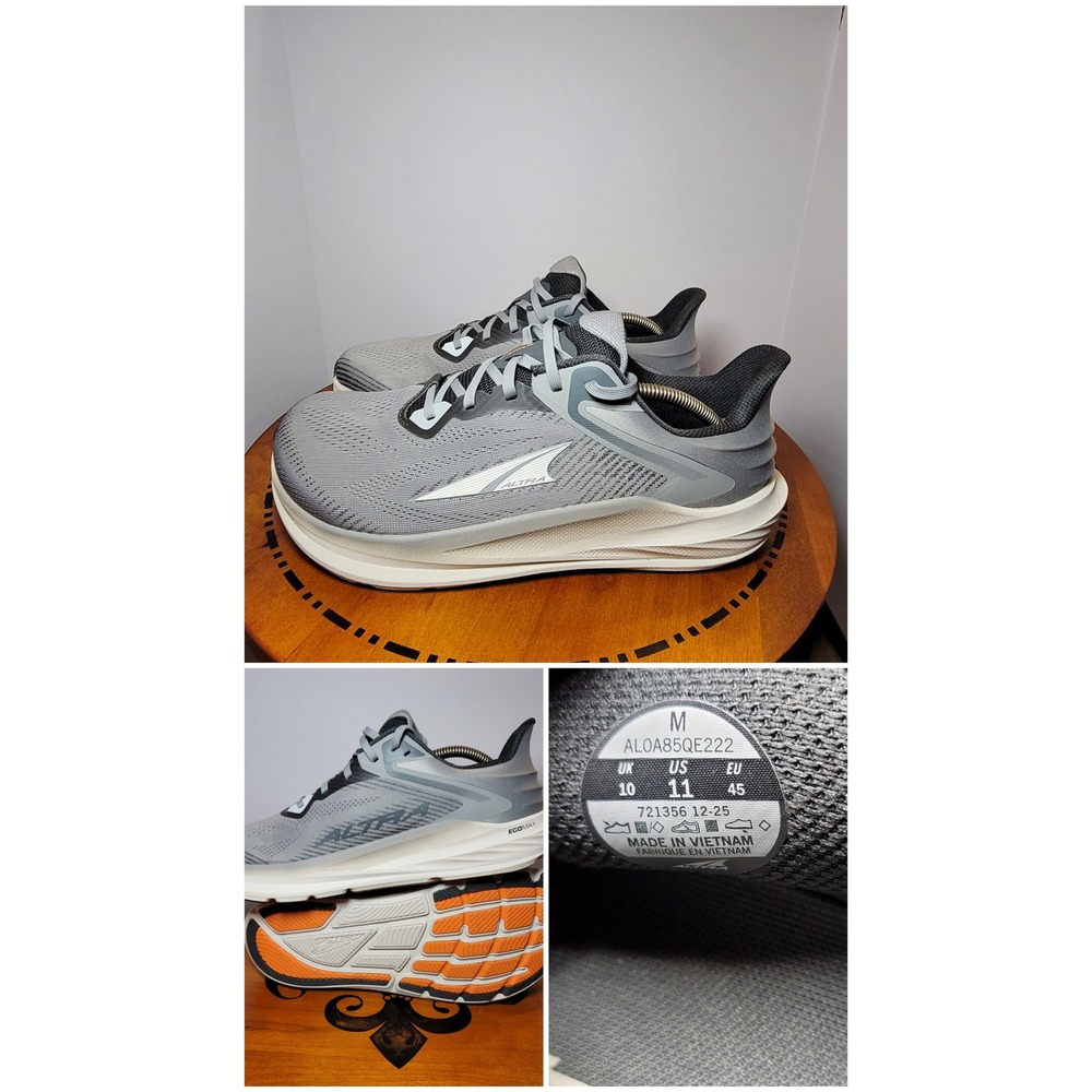 Altra Torin 8 Mens Gray White Orange Running Shoes AL0A85QE222 Size 11